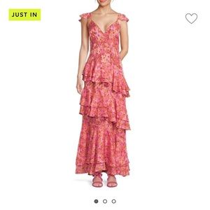 HUTCH FLORAL CAP SLEEVE MAXI DRESS